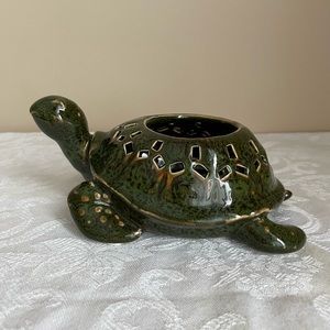 Turtle ornament/succulent planter.